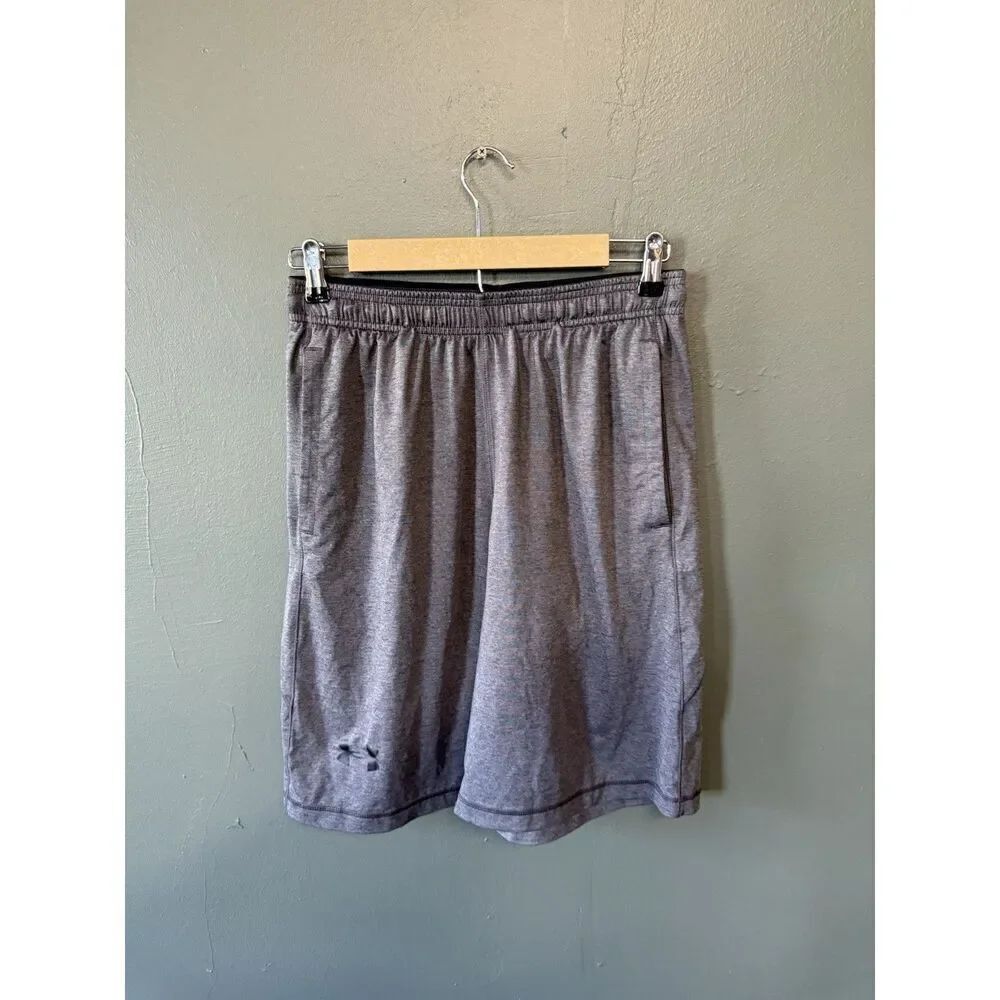 Under Armour Gray Athletic Basketball Shorts w/ Drawstring Size Medium